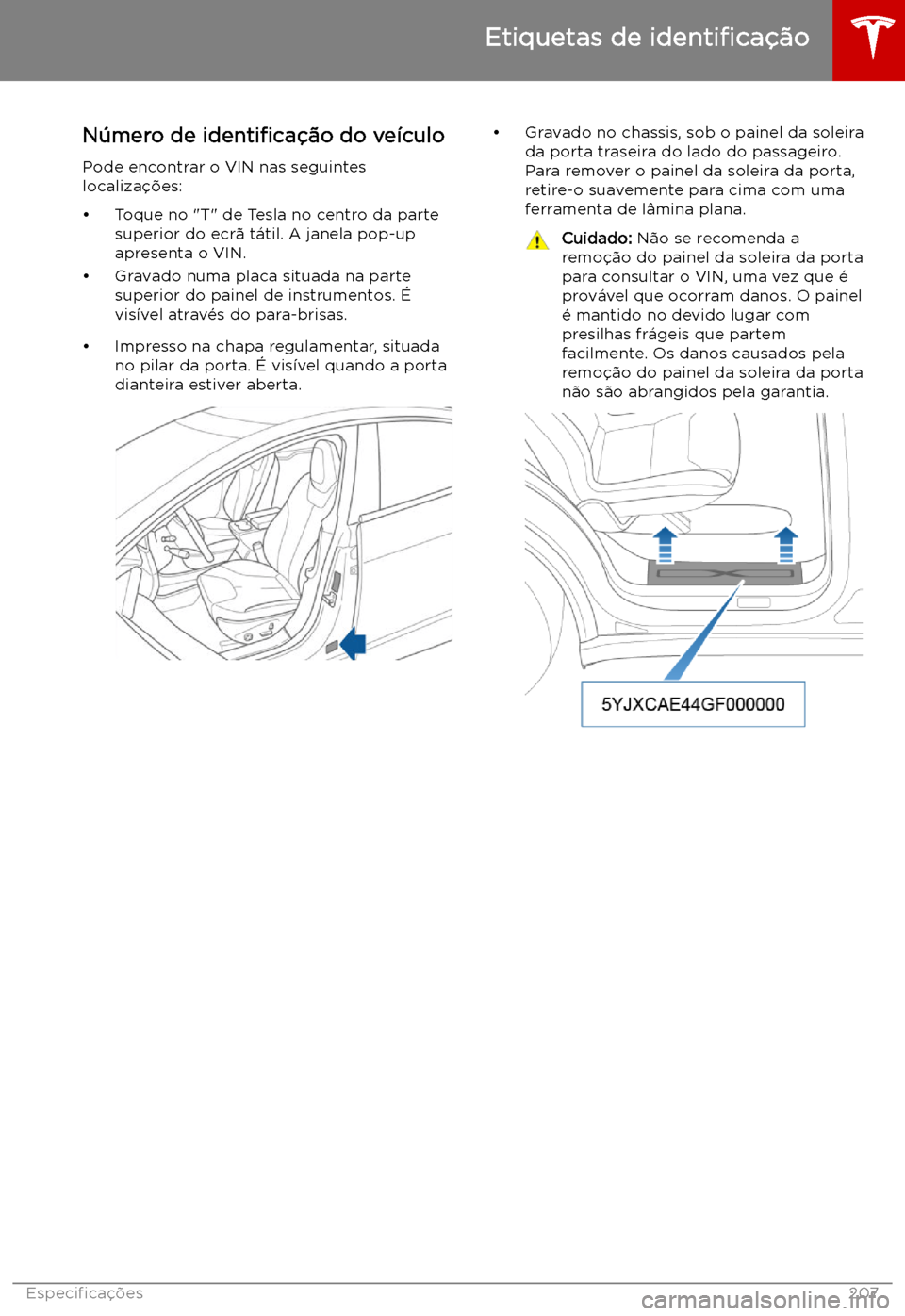 TESLA MODEL X 2019  Manual do proprietário (in Portuguese) Especi