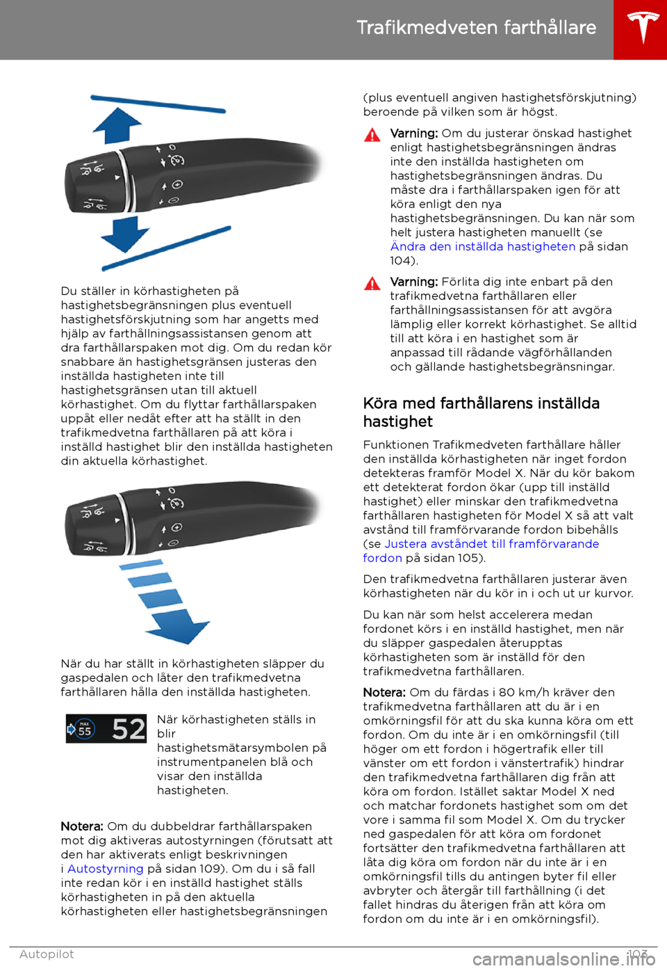 TESLA MODEL X 2019  Ägarmanual (in Swedish) Du st