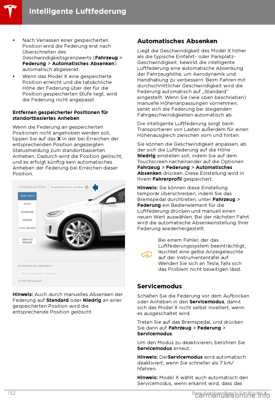 TESLA MODEL X 2018  Betriebsanleitung (in German)  