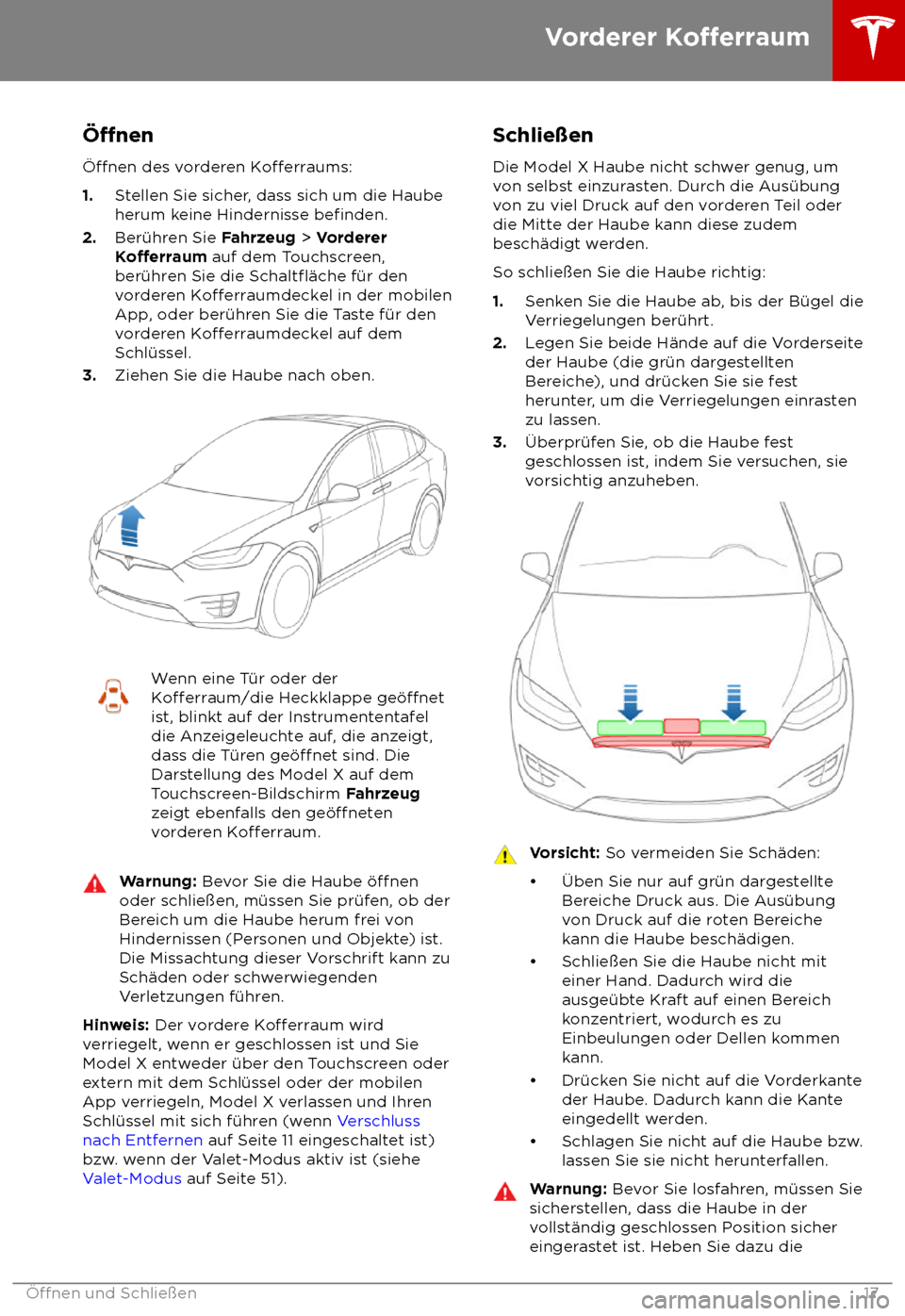 TESLA MODEL X 2018  Betriebsanleitung (in German)  