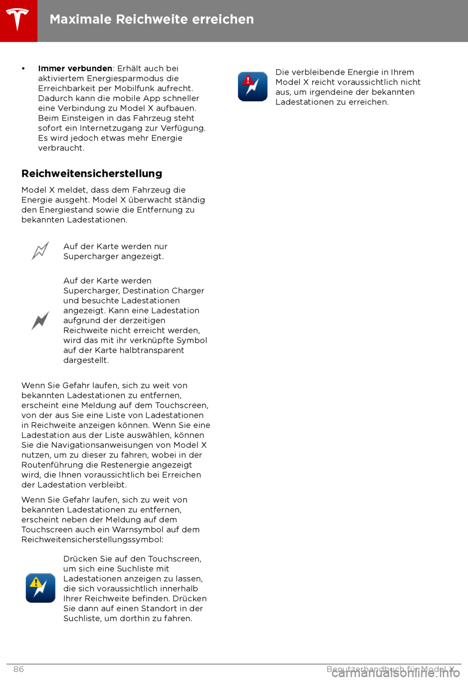 TESLA MODEL X 2018  Betriebsanleitung (in German)  