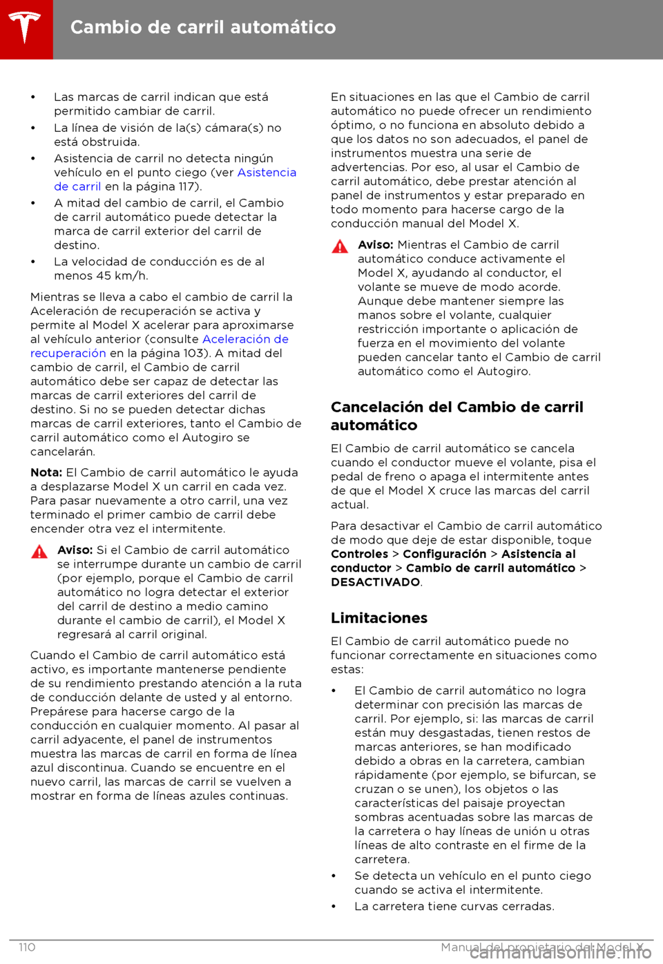 TESLA MODEL X 2018  Manual del propietario (in Spanish) 