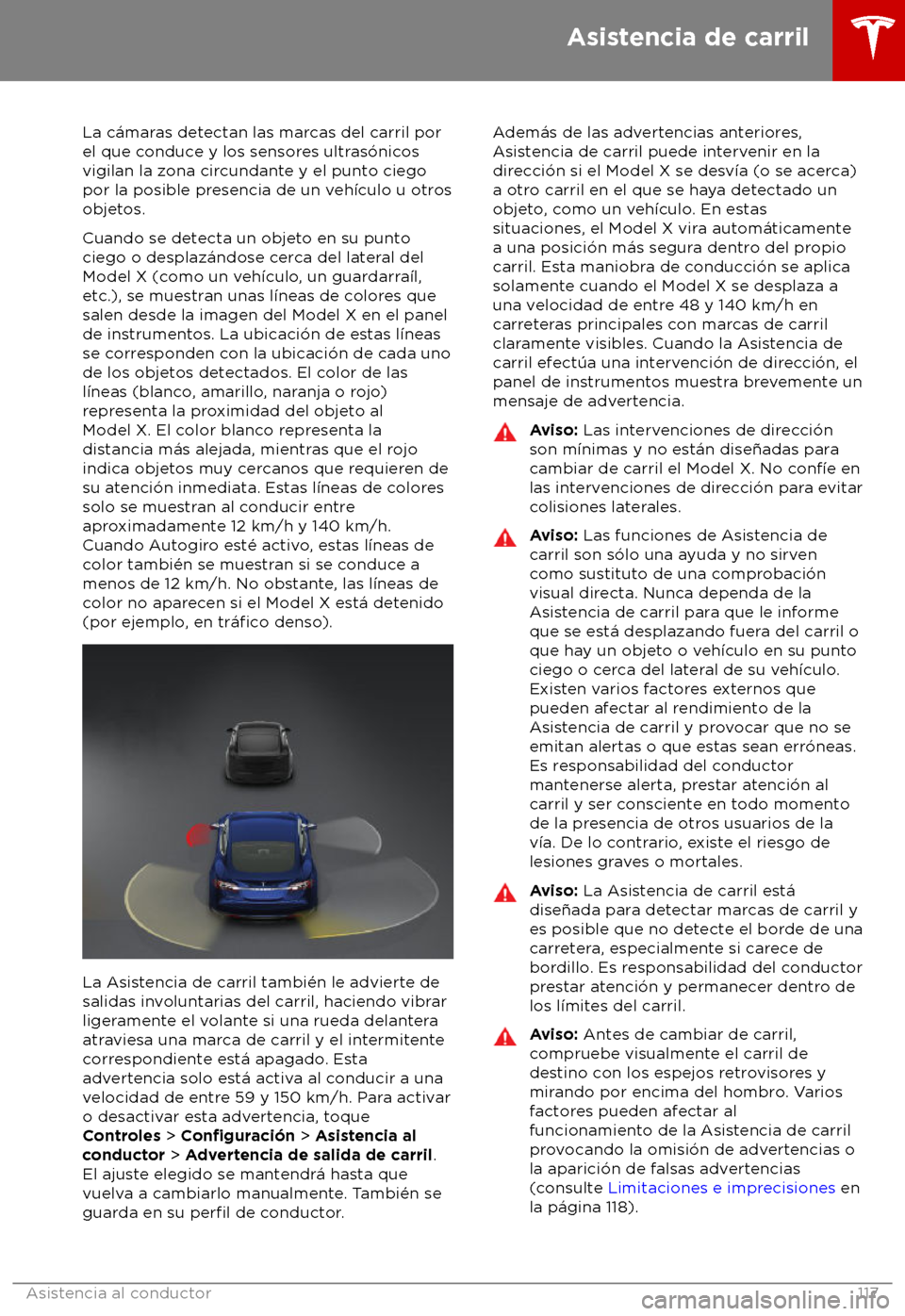 TESLA MODEL X 2018  Manual del propietario (in Spanish) La c