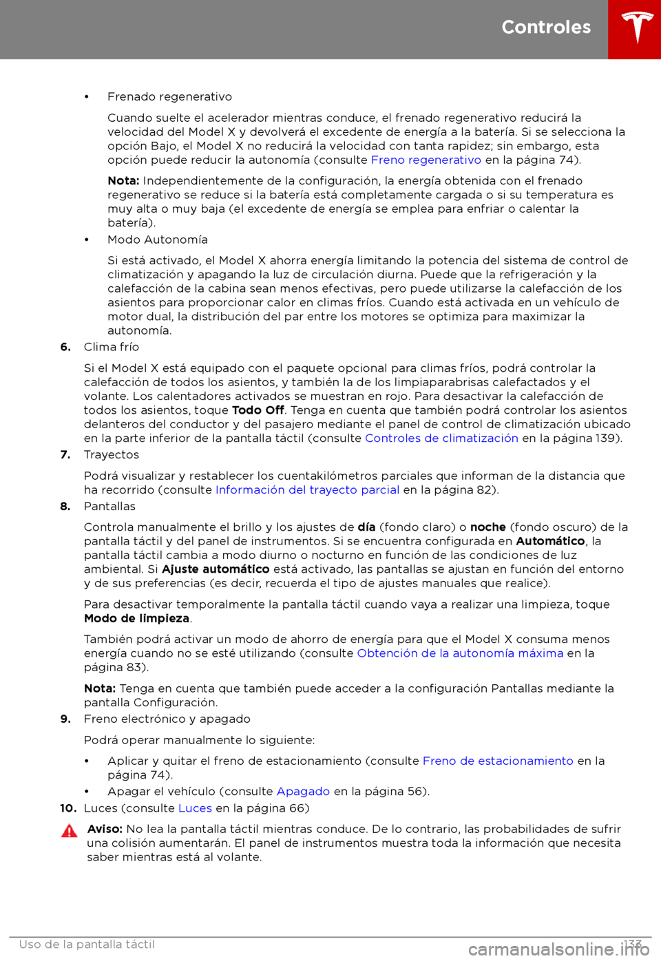 TESLA MODEL X 2018  Manual del propietario (in Spanish) 
