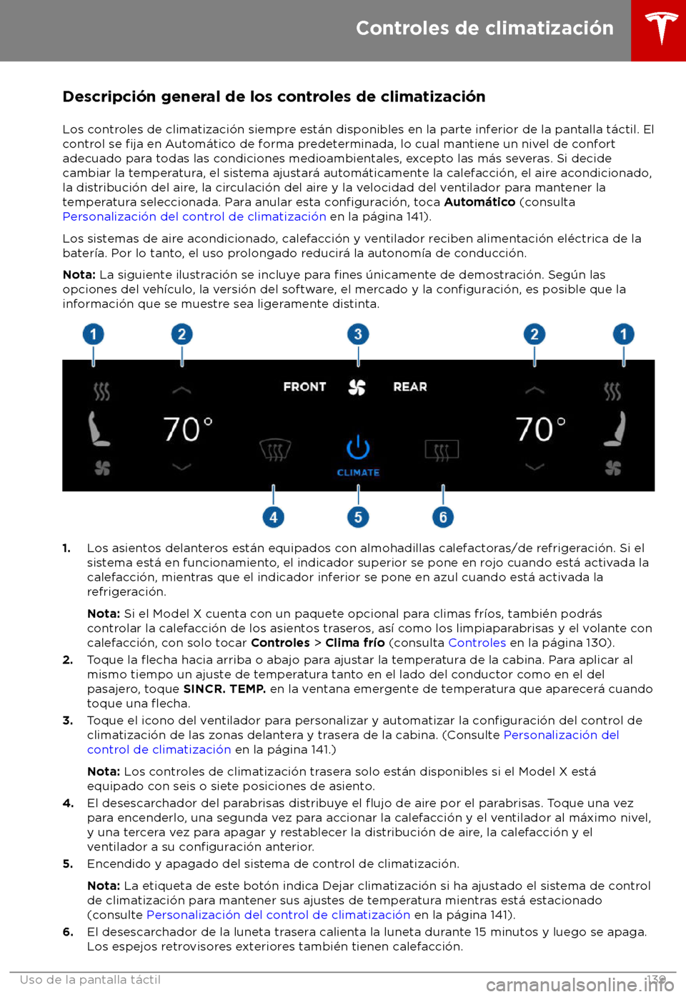 TESLA MODEL X 2018  Manual del propietario (in Spanish) Descripci