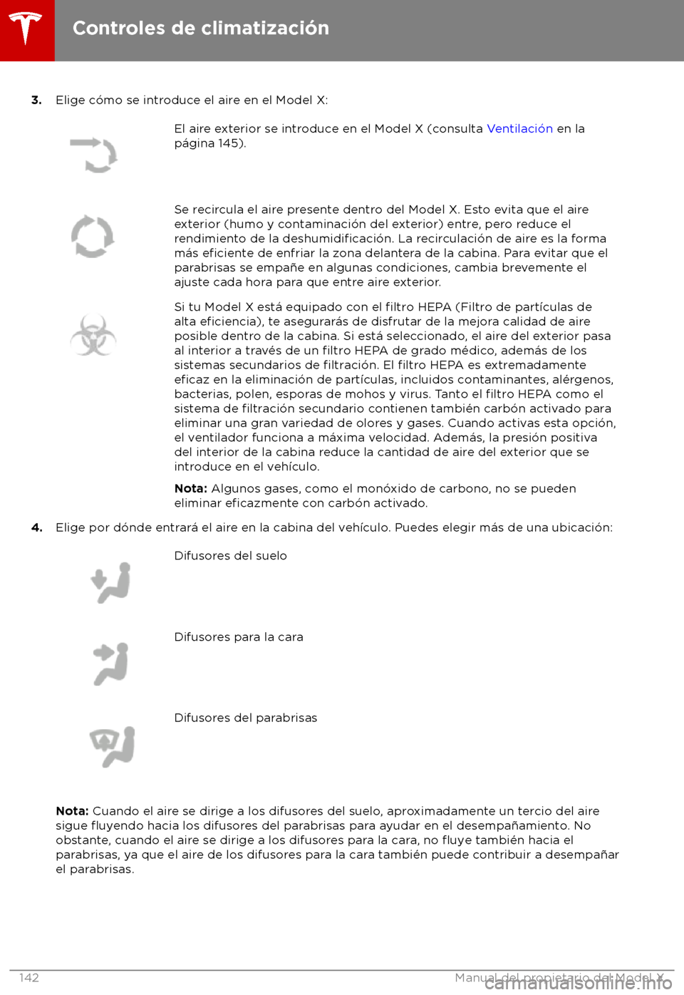 TESLA MODEL X 2018  Manual del propietario (in Spanish) 3.
Elige c 