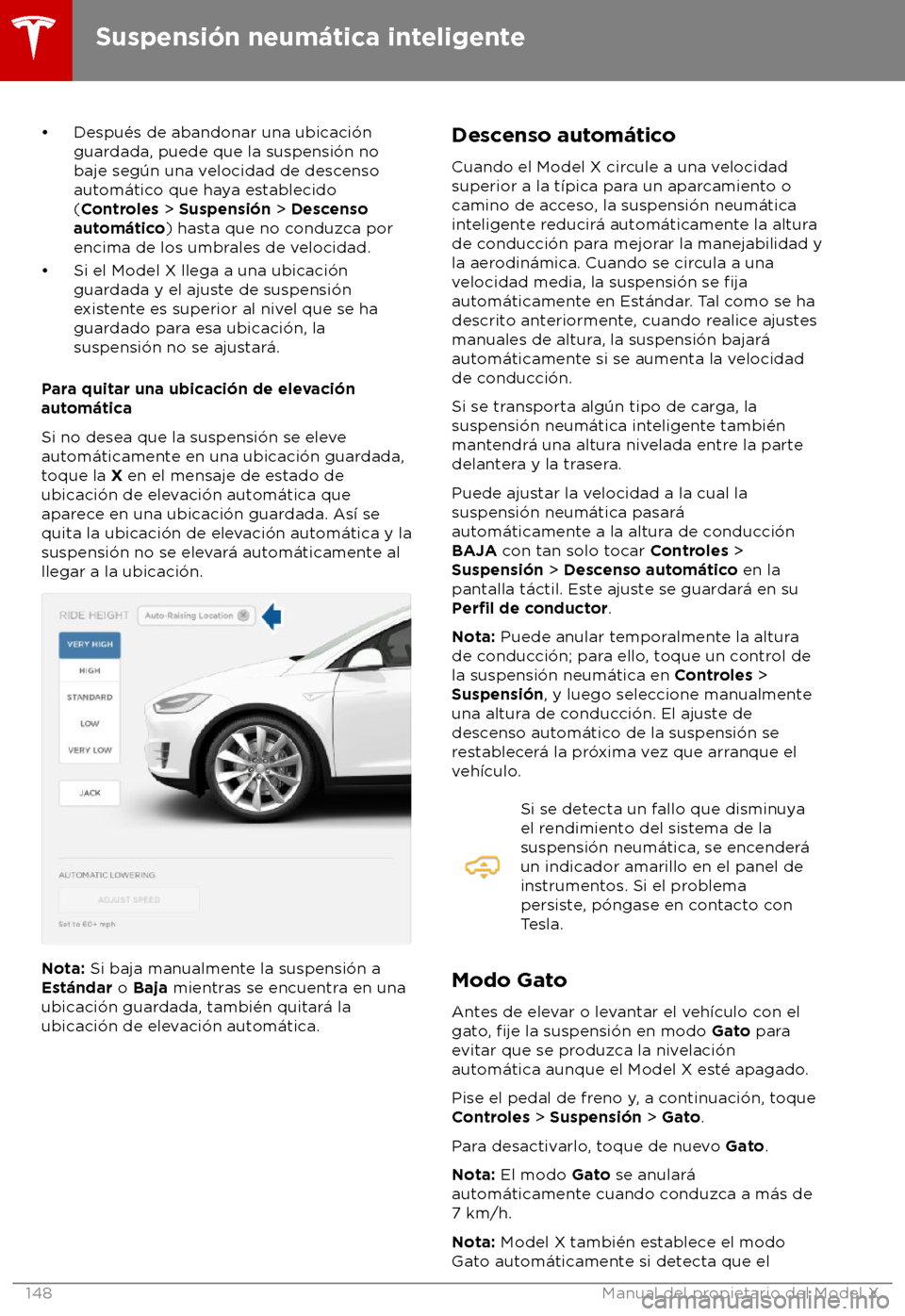 TESLA MODEL X 2018  Manual del propietario (in Spanish) 