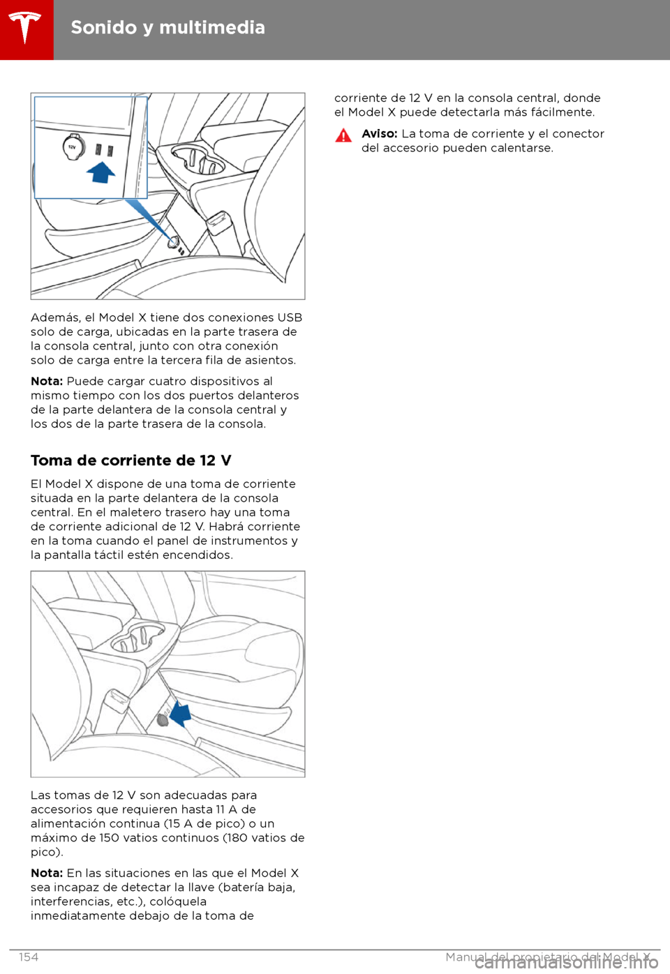 TESLA MODEL X 2018  Manual del propietario (in Spanish) Adem