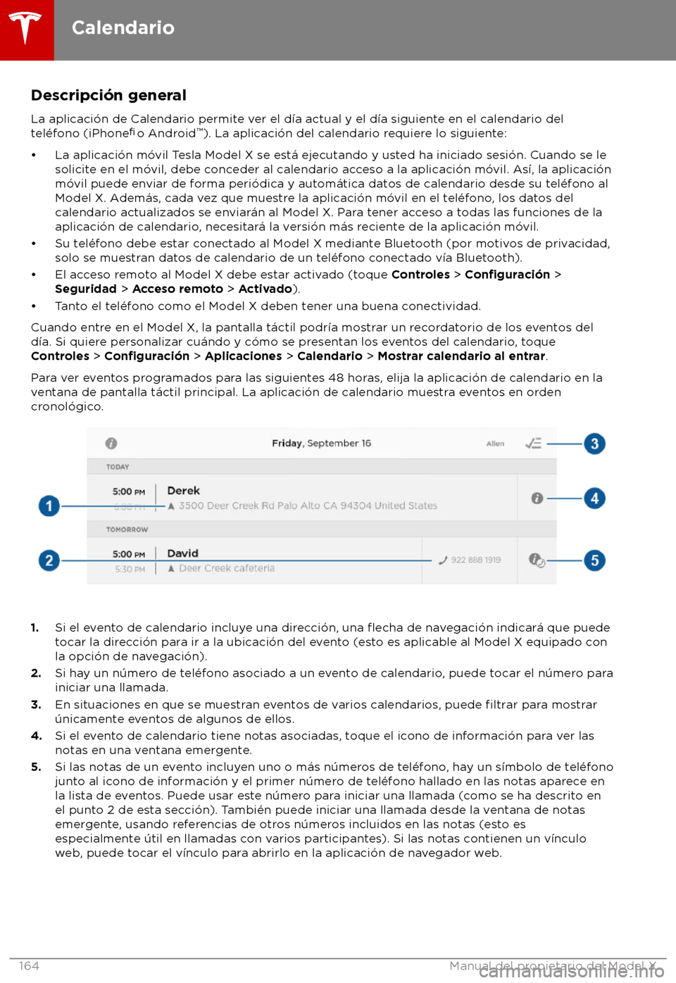 TESLA MODEL X 2018  Manual del propietario (in Spanish) Descripci