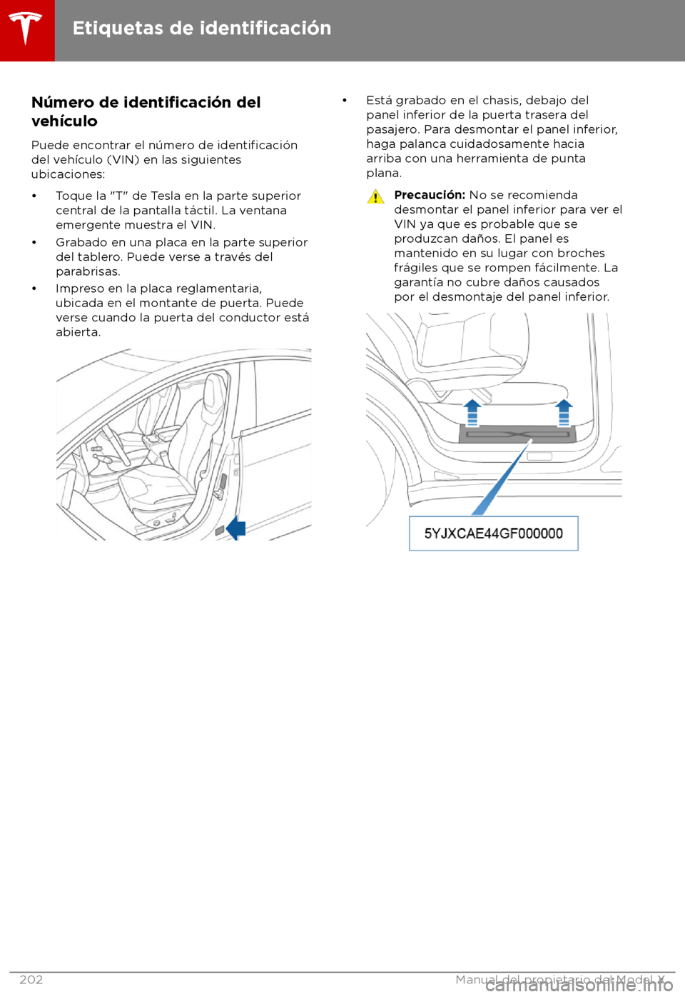 TESLA MODEL X 2018  Manual del propietario (in Spanish) N