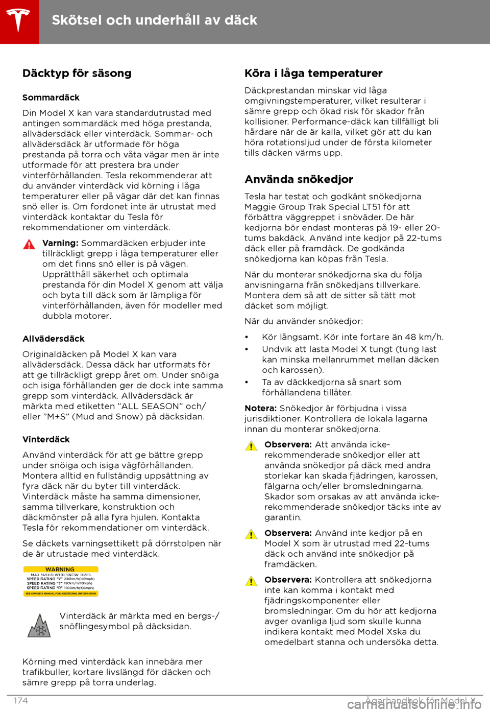 TESLA MODEL X 2018  Ägarmanual (in Swedish)  D