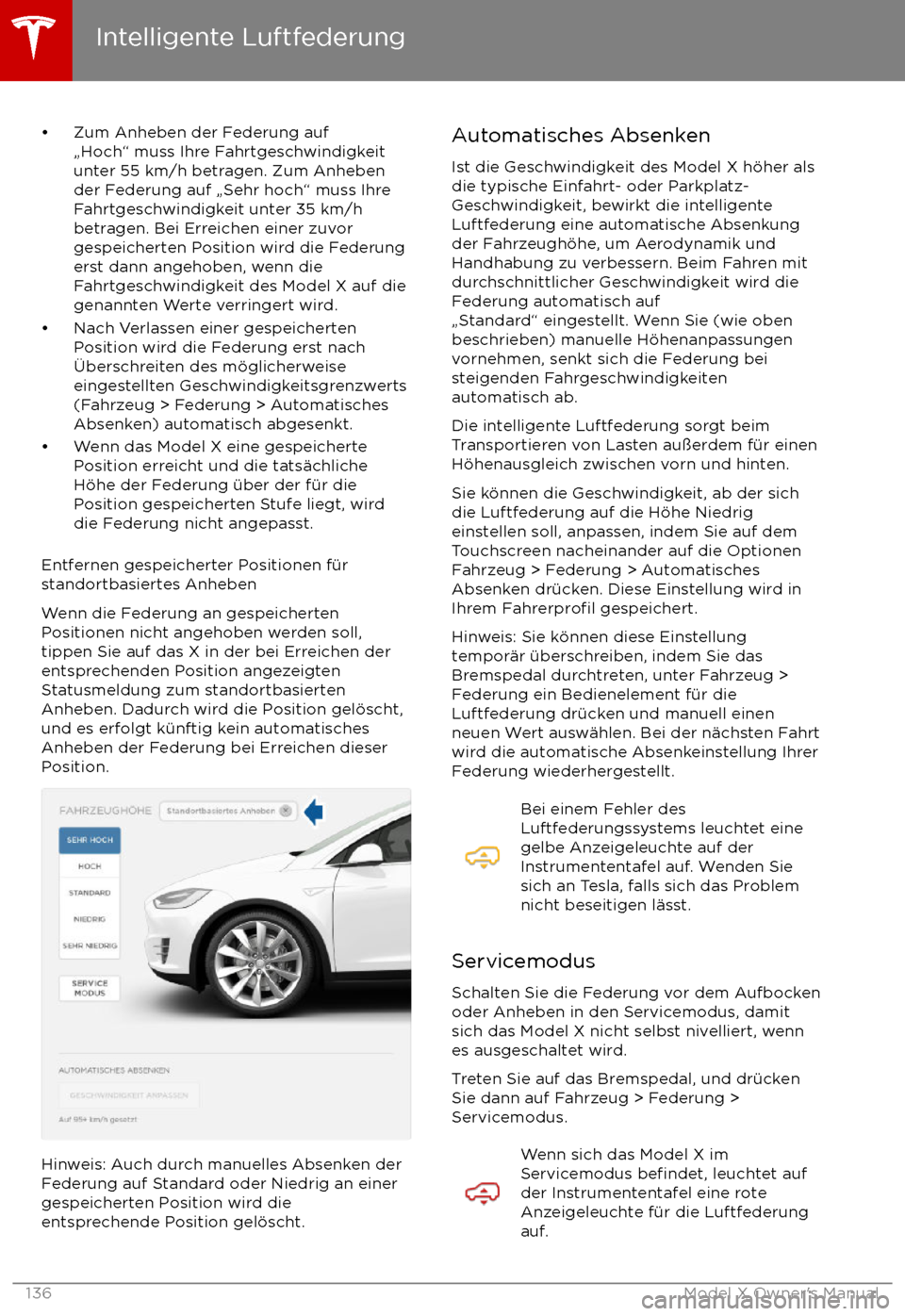 TESLA MODEL X 2017  Betriebsanleitung (in German) 