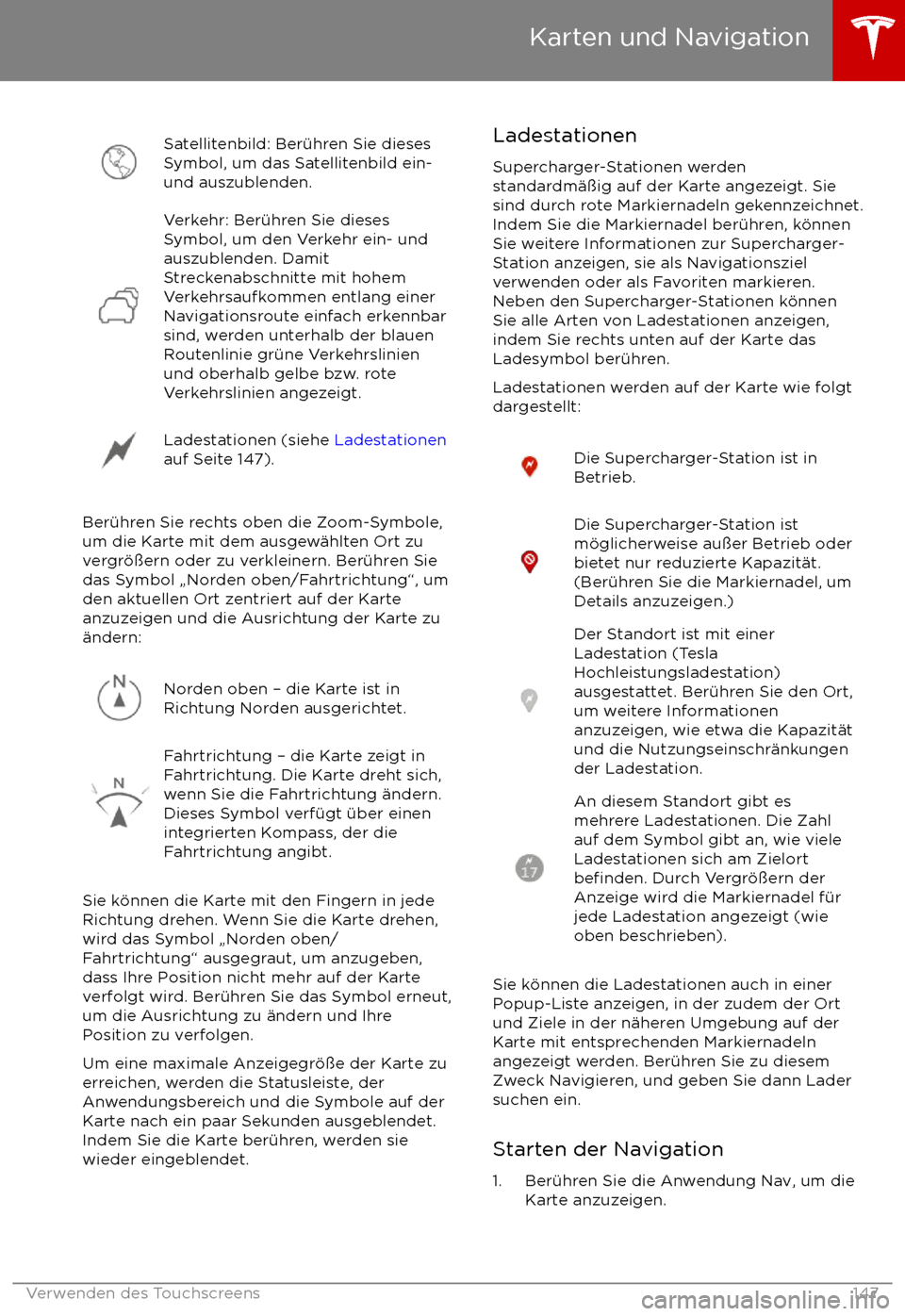 TESLA MODEL X 2017  Betriebsanleitung (in German) Satellitenbild: Ber