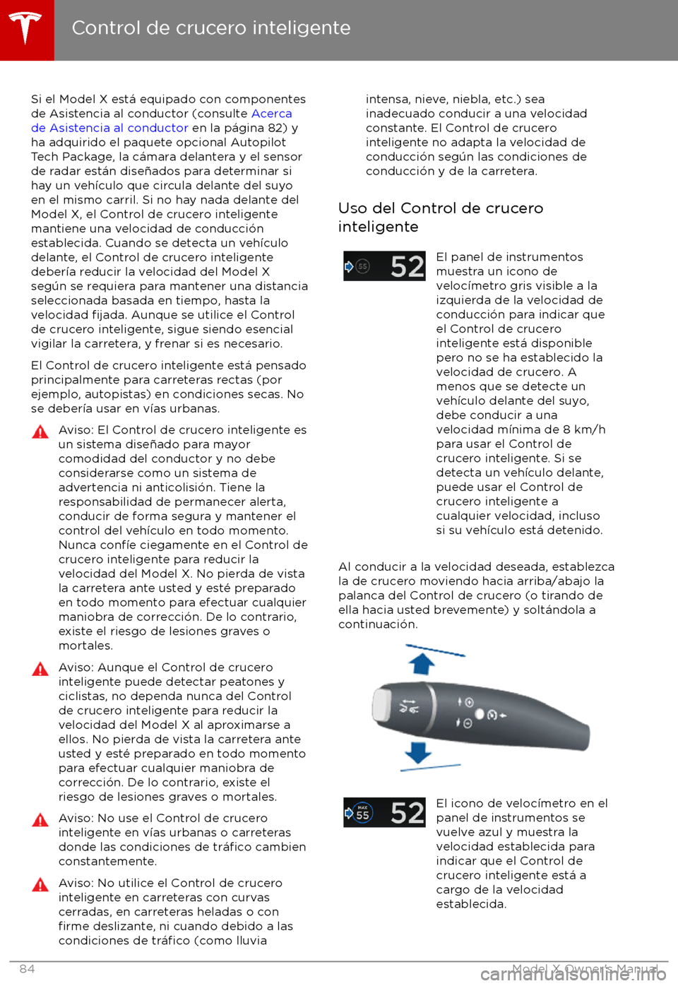 TESLA MODEL X 2017  Manual del propietario (in Spanish) Si el Model X est