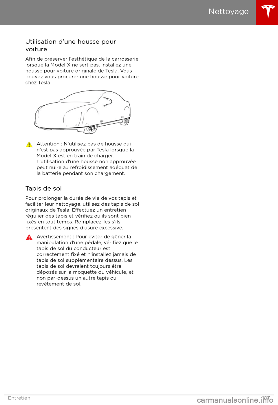 TESLA MODEL X 2017  Manuel du propriétaire (Canada) (in French) Utilisation d
