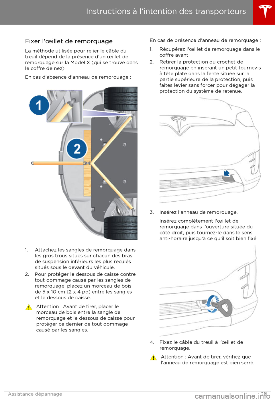 TESLA MODEL X 2017  Manuel du propriétaire (Canada) (in French) Fixer l