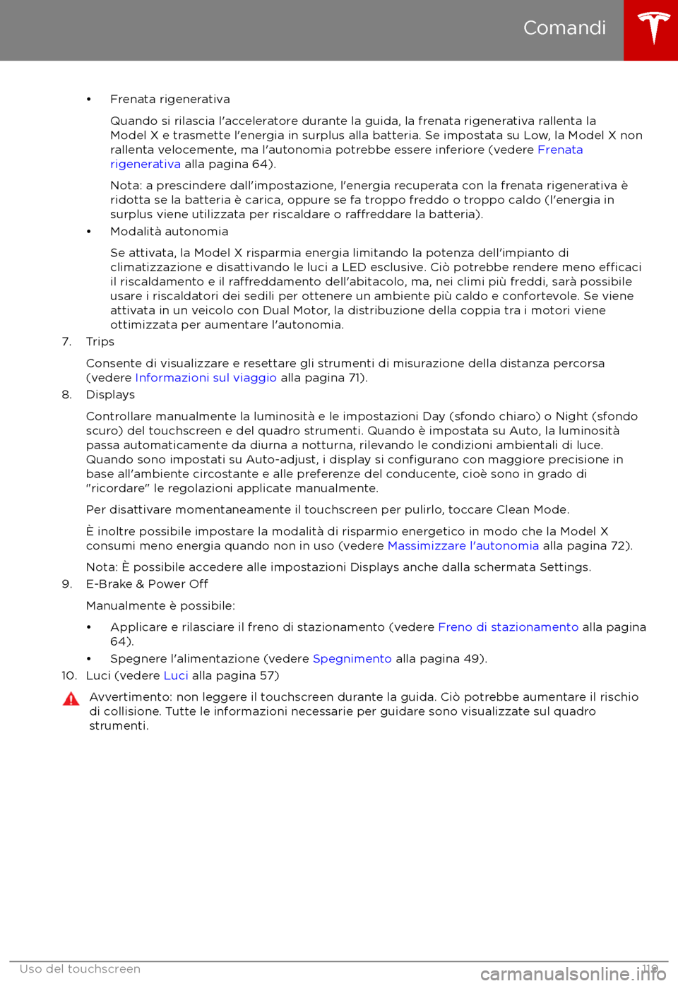 TESLA MODEL X 2017  Manuale del proprietario (in Italian) 