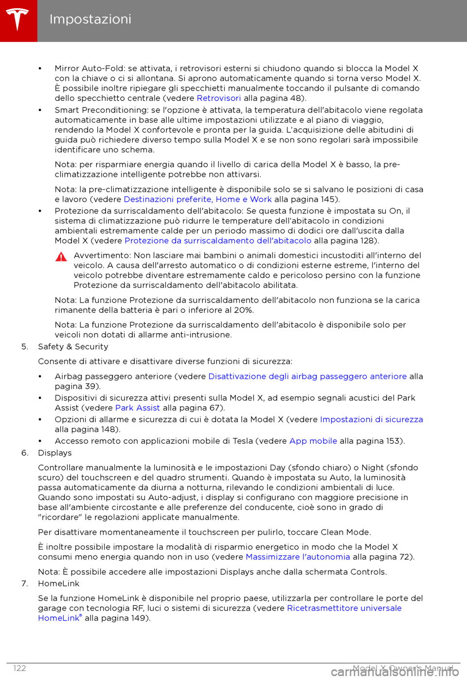 TESLA MODEL X 2017  Manuale del proprietario (in Italian) 