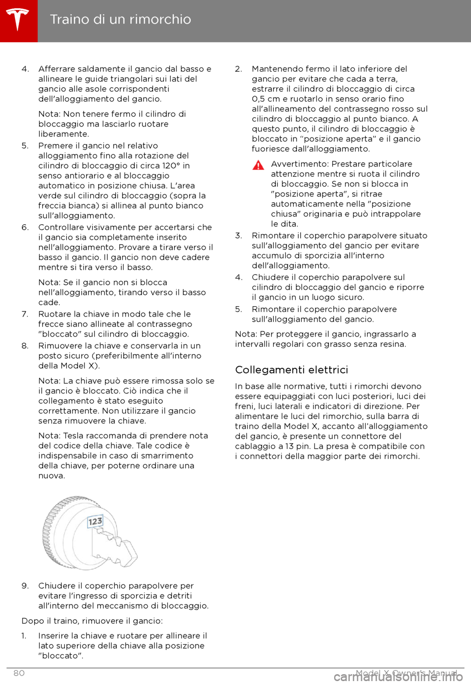 TESLA MODEL X 2017  Manuale del proprietario (in Italian) 4.A