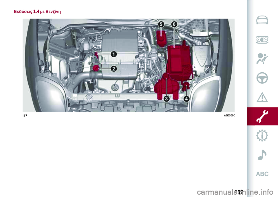 Alfa Romeo MiTo 2019  ΒΙΒΛΙΟ ΧΡΗΣΗΣ ΚΑΙ ΣΥΝΤΗΡΗΣΗΣ (in Greek) Εκδόσεις1.4με Βενζίνη
117A0J0300C
159 