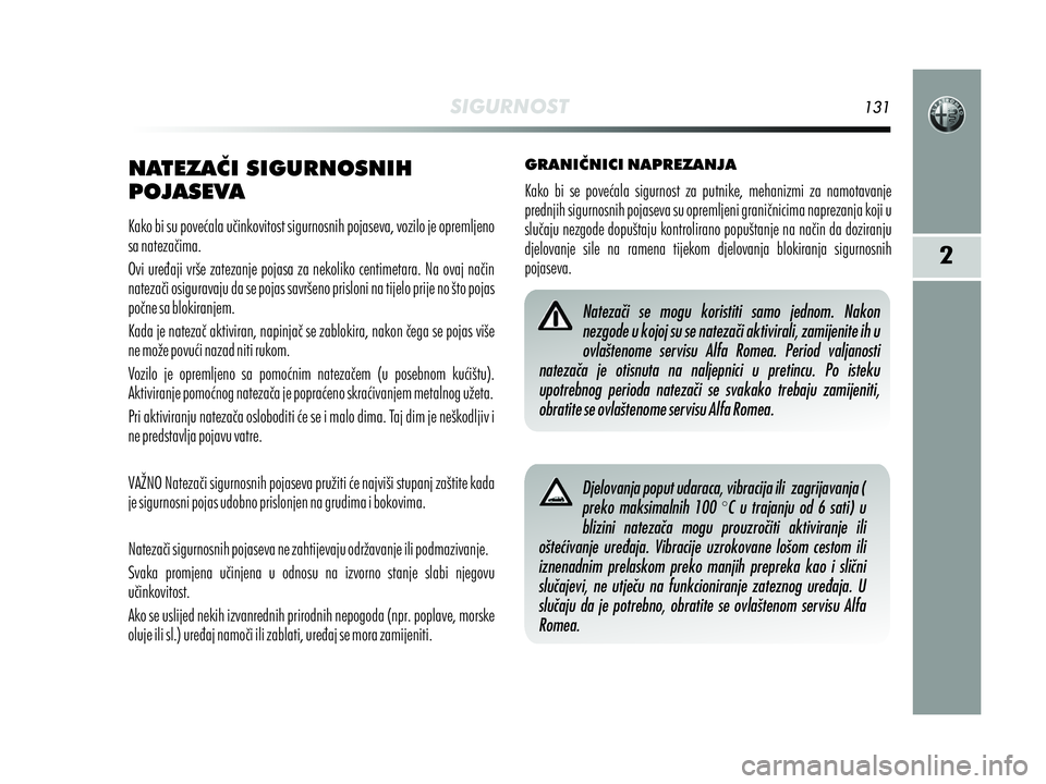 Alfa Romeo MiTo 2013  Knjižica s uputama za uporabu i održavanje (in Croatian) 