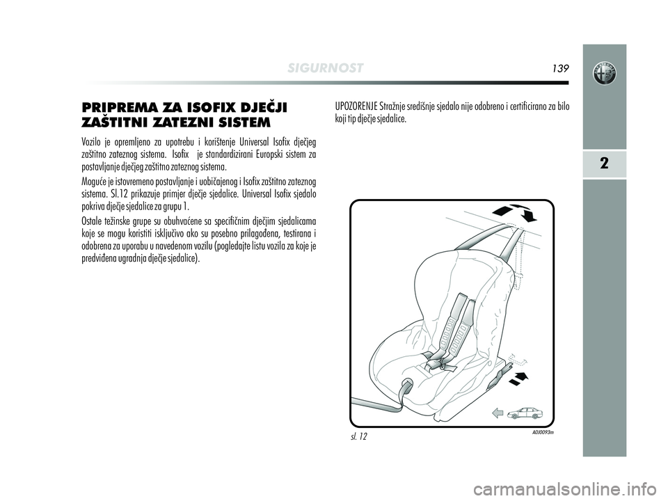 Alfa Romeo MiTo 2013  Knjižica s uputama za uporabu i održavanje (in Croatian) 