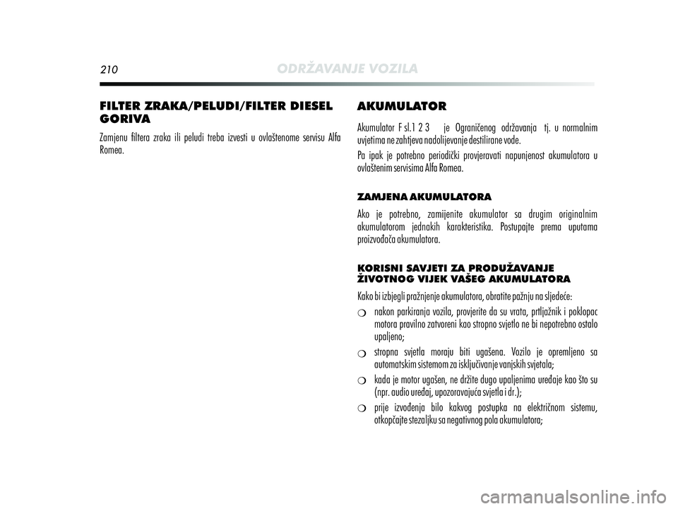 Alfa Romeo MiTo 2013  Knjižica s uputama za uporabu i održavanje (in Croatian) 