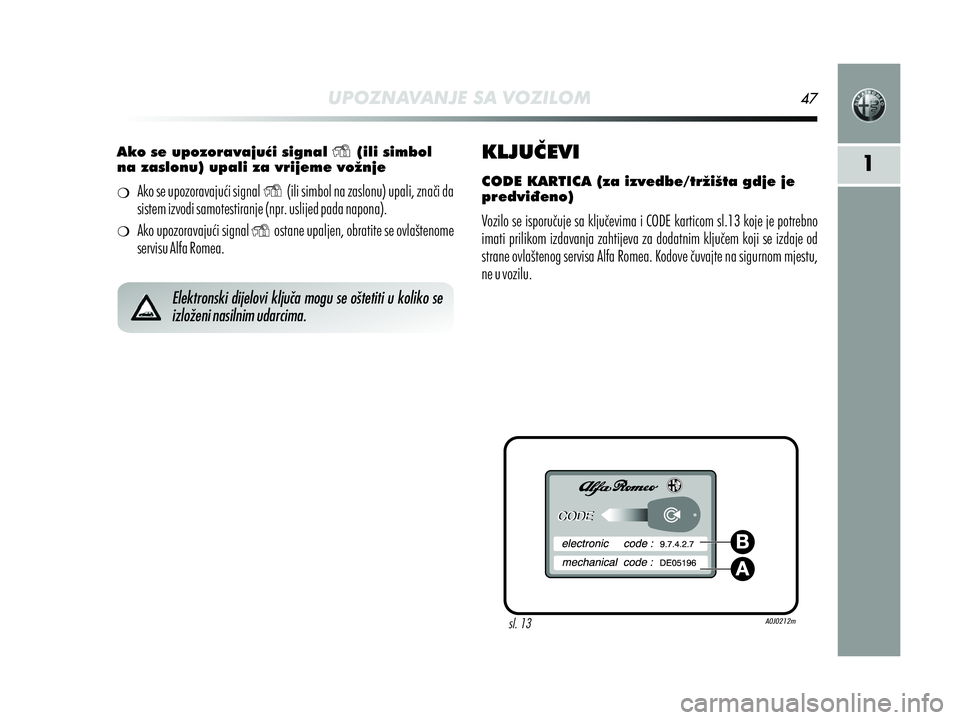 Alfa Romeo MiTo 2013  Knjižica s uputama za uporabu i održavanje (in Croatian) 