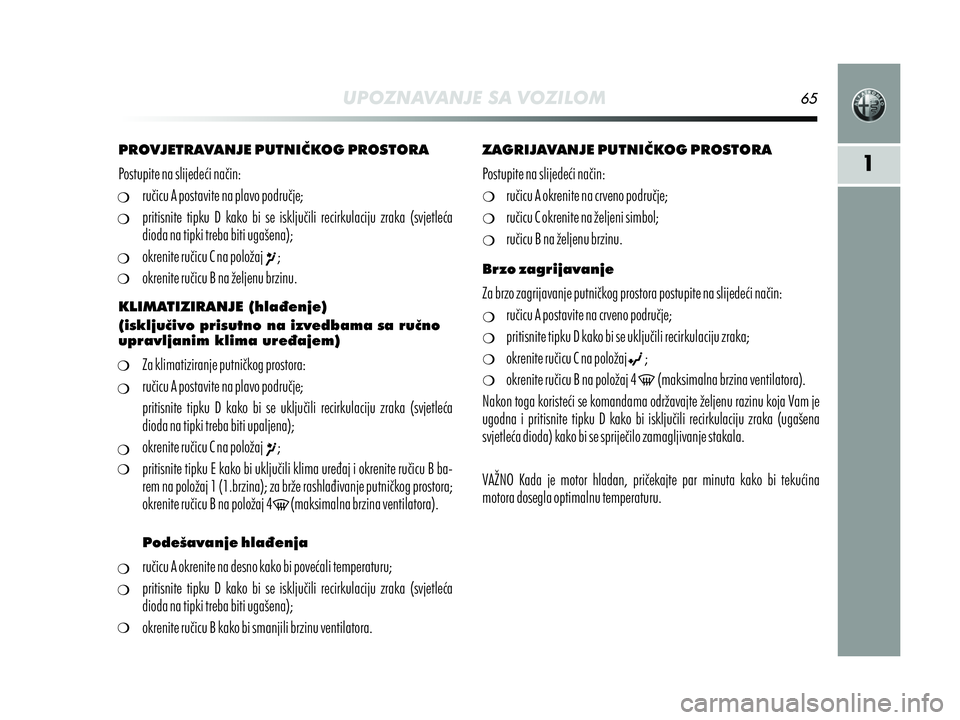Alfa Romeo MiTo 2013  Knjižica s uputama za uporabu i održavanje (in Croatian) 