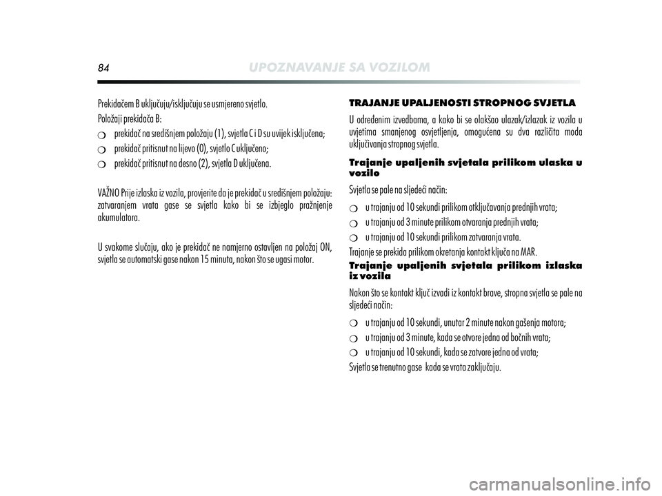 Alfa Romeo MiTo 2013  Knjižica s uputama za uporabu i održavanje (in Croatian) 