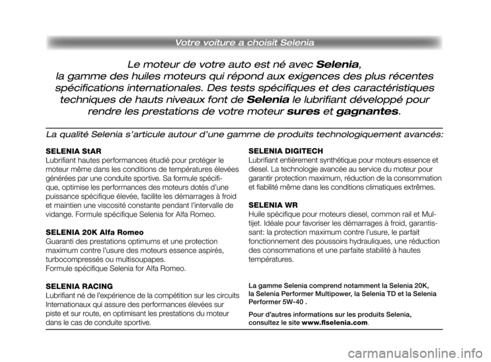 Alfa Romeo Brera/Spider 2009  Notice dentretien (in French) 259-268 Alfa BRERA fra  28-08-2008  11:53  Pagina 267 