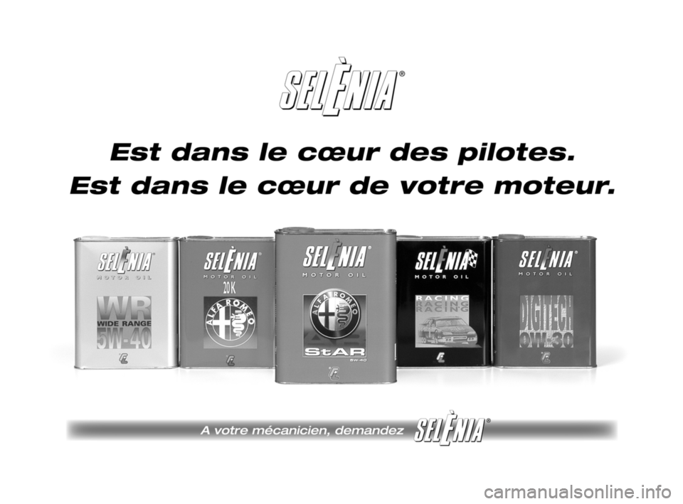 Alfa Romeo GT 2009  Notice dentretien (in French) 257-264 Alfa GT Q2 FRA  4-07-2008  14:33  Pagina 262 