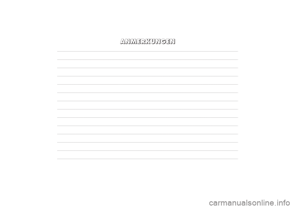 Alfa Romeo 156 2004  Betriebsanleitung (in German) A A
N N
M M
E E
R R
K K
U U
N N
G G
E E
N N 