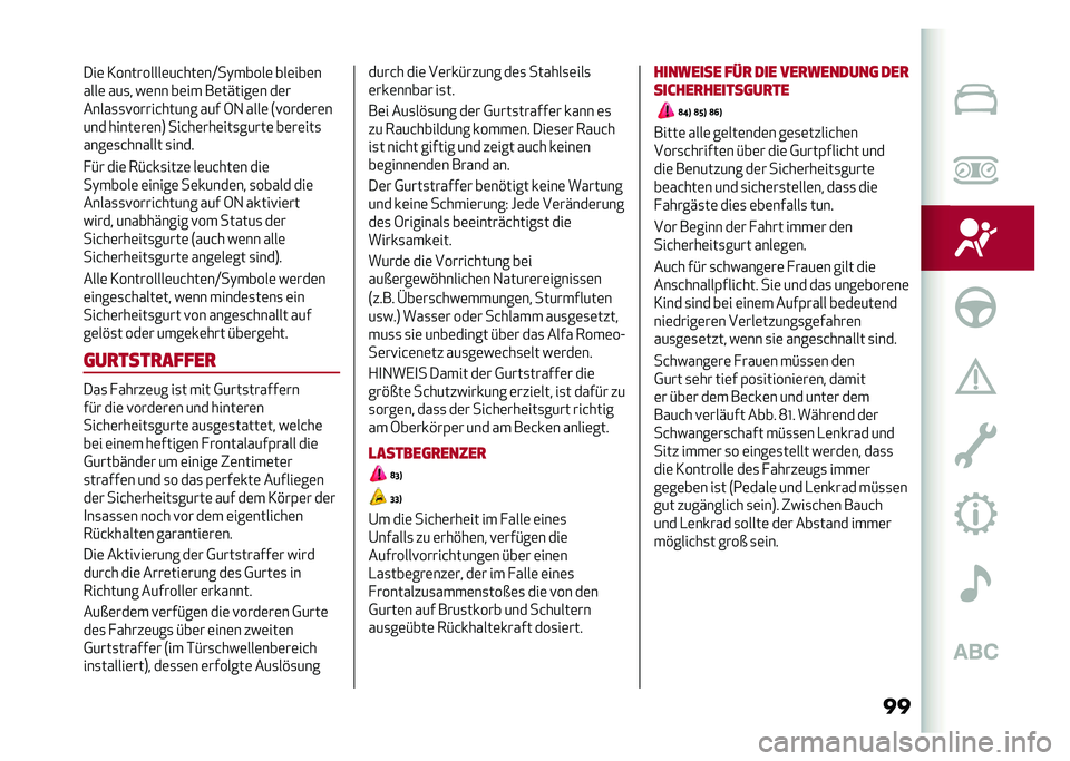 Alfa Romeo Giulia 2020  Betriebsanleitung (in German) �����	 �3���������	��&���	��B��)�����	 ���	���	�
����	 ���
� ��	�� ��	�� ��	������	� ��	�
�����
�
�!�����&����� ��� �6�1 ����	 �7�!��