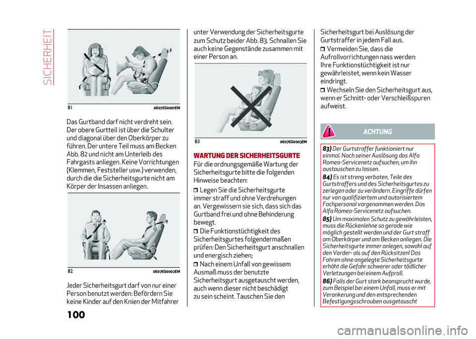 Alfa Romeo Giulia 2020  Betriebsanleitung (in German) ���
�G�+�,��+�,�
�*
��� �	�
�<�>�<�G�>��<�<�<�@�,�/
���
 �0������� ���� ���&�� �!�	����	�� �
�	���
��	� ���	��	 �0�����	�� ��
� �#��	� ���	 ��&���