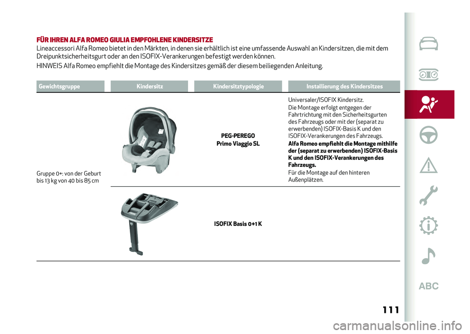Alfa Romeo Giulia 2020  Betriebsanleitung (in German) ���
�
���
 ���
�� ��
�� �
���� �	���
�� �������
��� ������
�����
�-���	��&�&�	�
�
��� ���� ����	� ���	��	� �� ��	� �.�����	�� �� �