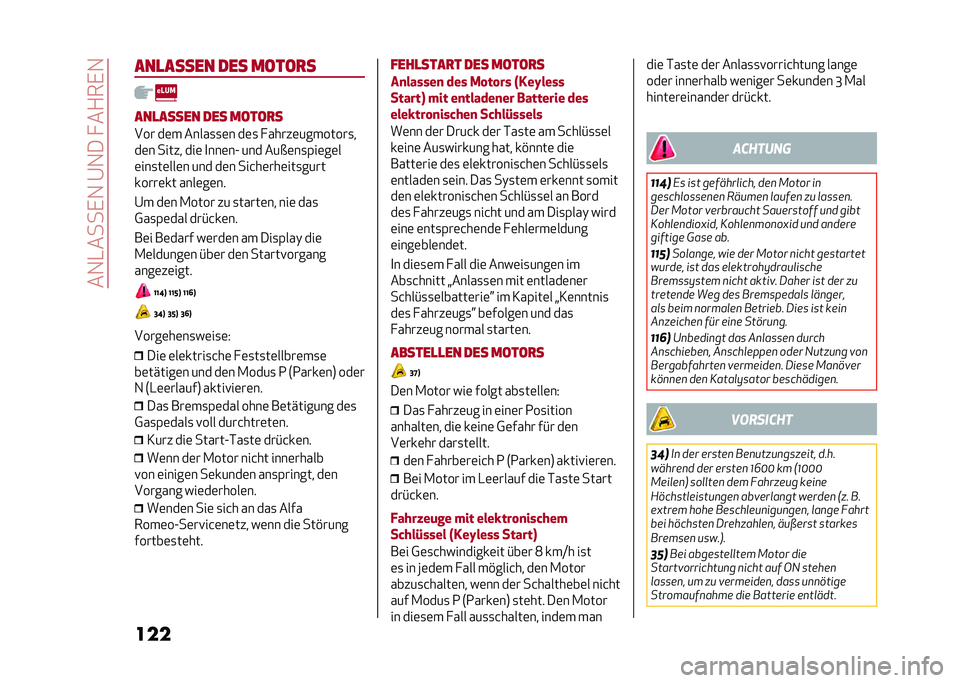 Alfa Romeo Giulia 2020  Betriebsanleitung (in German) ���1�-����,�1��@�1��� ��+��,�1
������
����� ��� �����
�
���
����� ��� �����
�
��� ��	� �����
�
�	� ��	�
 � �����	��������
�
��	� ��