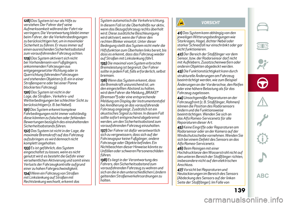 Alfa Romeo Giulia 2020  Betriebsanleitung (in German) ������ �
�/�� ��9���� ��� �
�� ��
� �3��
�� � �
�"��������
�= �/�� ������ ���� ����
�
�%������������� ������
� ��� ����� �
��