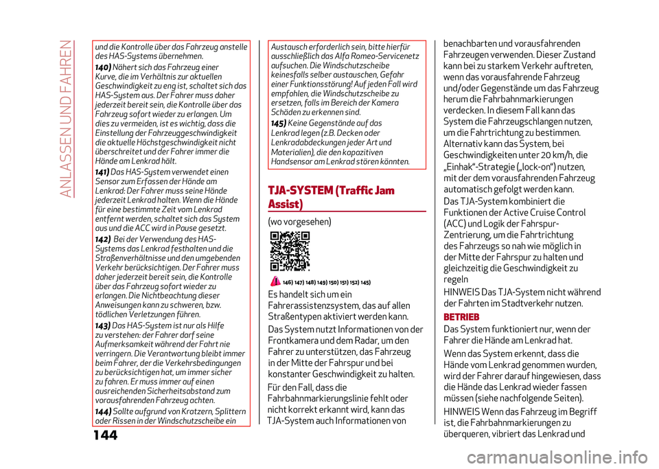 Alfa Romeo Giulia 2020  Betriebsanleitung (in German) ���1�-����,�1��@�1��� ��+��,�1
��� ��
� ��� �*��
����
�
� ���� ��� ����� ��� ��
����
�
�
��� �3�%����9����� �����
�����
�
���"�
�)���