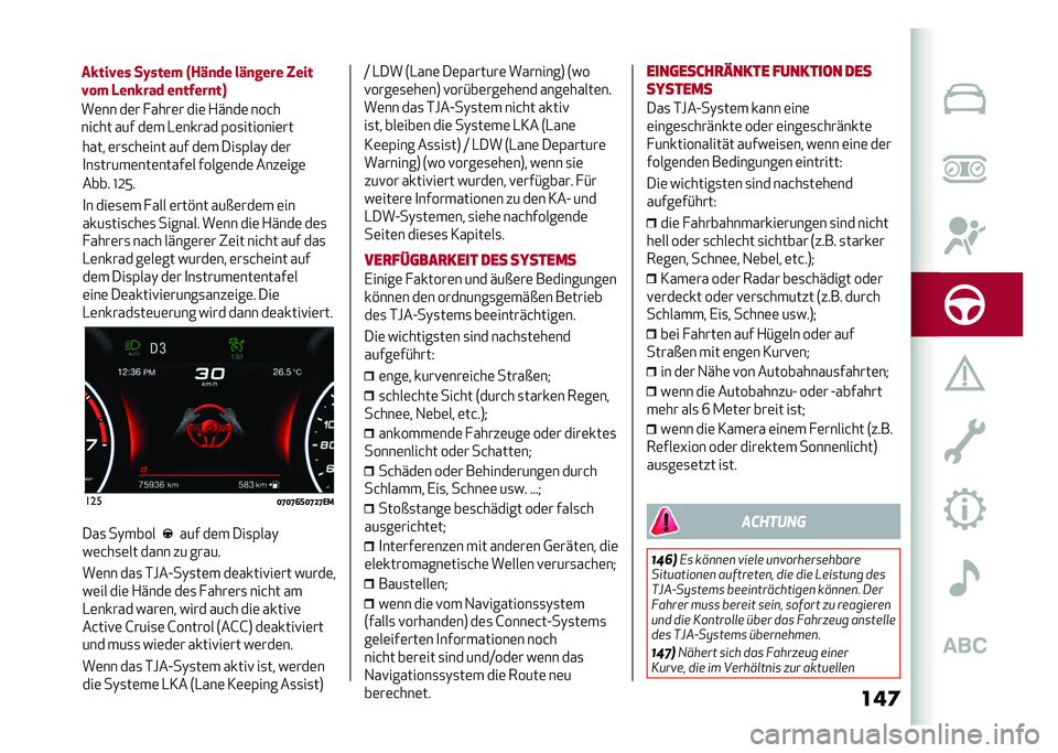 Alfa Romeo Giulia 2020  Betriebsanleitung (in German) ���	���� �	��
�&��	��� ��� ��	� ���
�(���) ��	�
�
��
�����	���	�����	� �����	���	 ����	���	
���� �L�;�:�
�
� ���	�
�	� � ��� �	���%�� ���