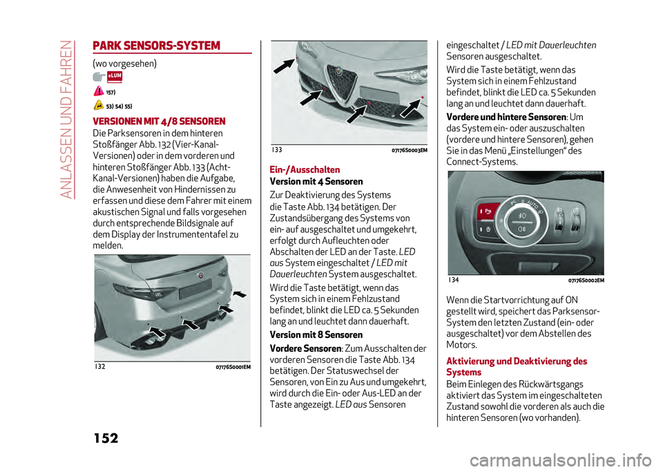 Alfa Romeo Giulia 2020  Betriebsanleitung (in German) ���1�-����,�1��@�1��� ��+��,�1
������
� ������
��!�� ����
�7�� �!����	�
�	��	��8
�@�E�G�A
�E�=�A �E�B�A �E�E�A
���
������ ��� �C�"�D ������
��
���