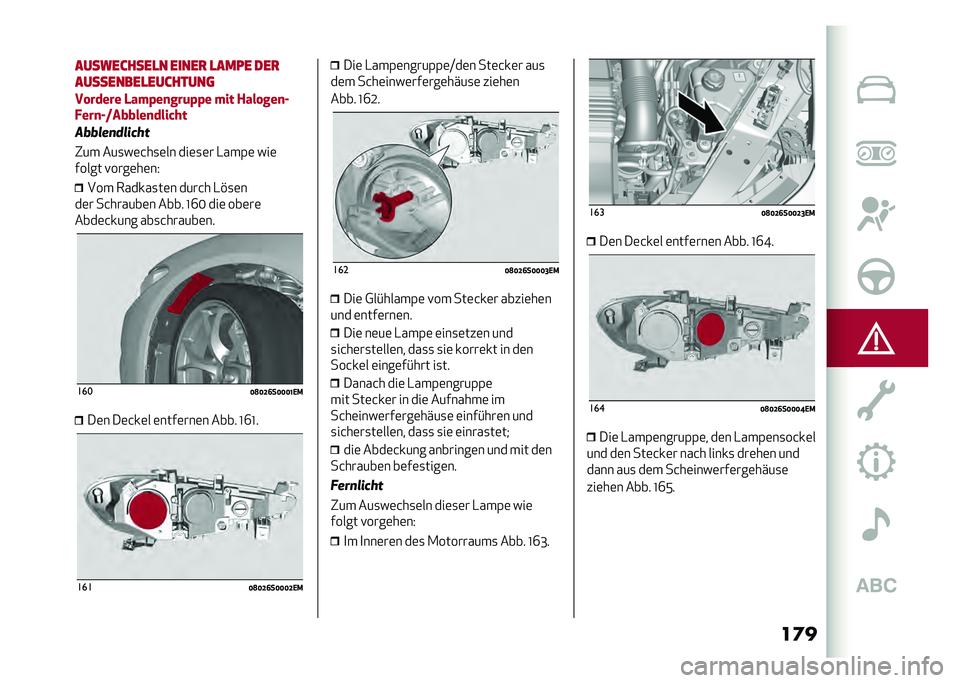 Alfa Romeo Giulia 2020  Betriebsanleitung (in German) ��	��
����������
� �����
 �
���� ���
���������
��������	
�� ����� �-���%��
���	�%�%� ��� ���� ���
�
�!���
��;������
������
��