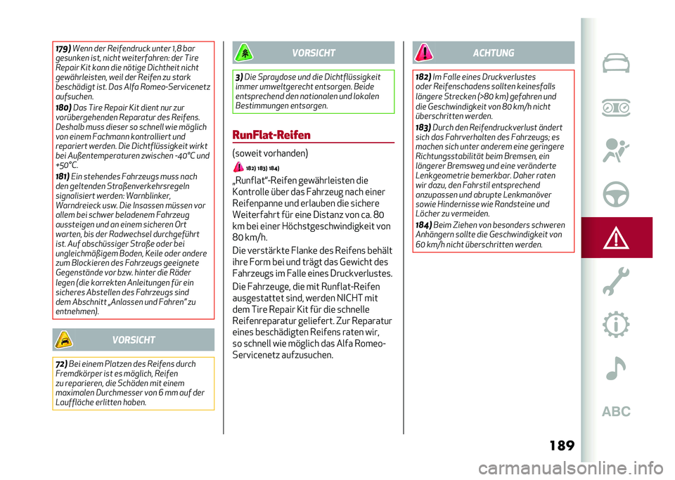 Alfa Romeo Giulia 2020  Betriebsanleitung (in German) ��
����!�
�4��
�
 ��� �&�����
����� ��
��� �A�!�M ���
�����
���
 ����! �
���� ������������
�= ��� �6���
�&��$��� �*�� ���
�
 ��� �
��