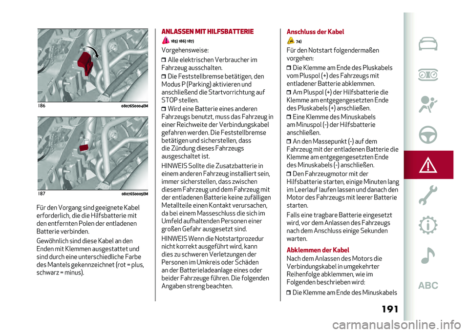 Alfa Romeo Giulia 2020  Betriebsanleitung (in German) �����	�
�<�?�<�G�>��<�<�<�B�,�/��	�
�<�?�<�G�>��<�<�<�E�,�/
� �#� ��	� ������� �
��� ��	�	����	��	 �3���	�
�	������	����&�� ���	 ���	 �+����
�����	�