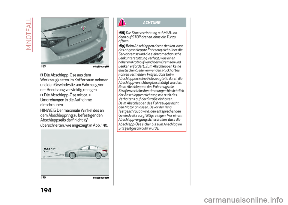 Alfa Romeo Giulia 2020  Betriebsanleitung (in German) ��
�.��1�6�*� ��-�-
��� ��	�

�<�?�@�=�>��<�<�<�=�,�/���	 ���
�&���	�(�(�A�H�
�	 ���
 ��	�
��	����	�����
��	� �� �3����	����� ��	���	�
��� ��	� �0�	���