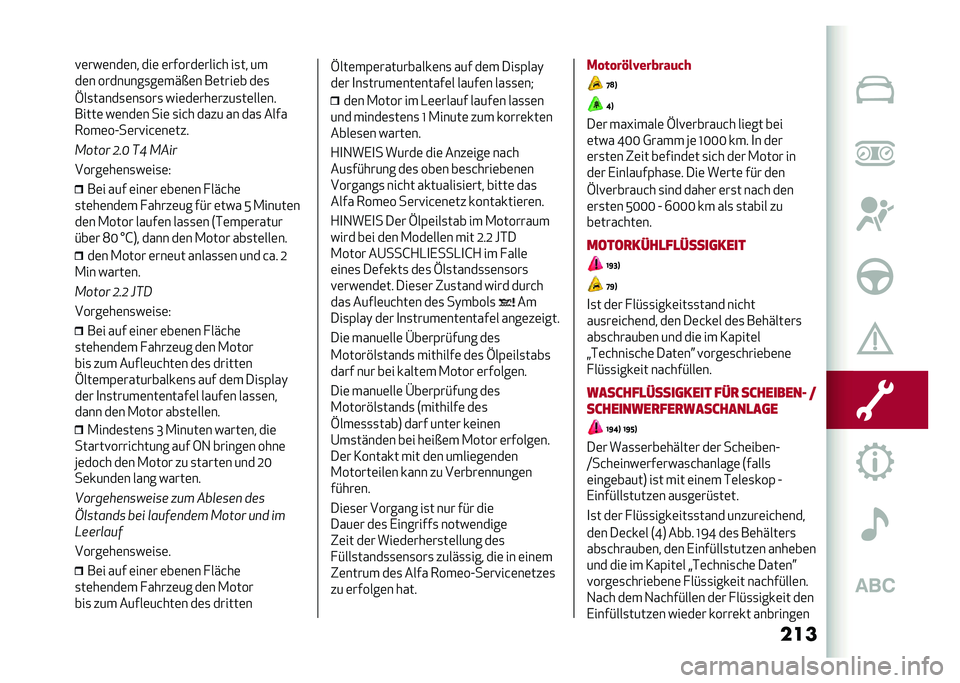 Alfa Romeo Giulia 2020  Betriebsanleitung (in German) ����!�	���	���	�� ���	 �	������	����&� ��
�� ��
��	� ��������
��	���$�	� ��	����	� ��	�
�H��
�����
�	��
���
 ���	��	���	����
��	���	��