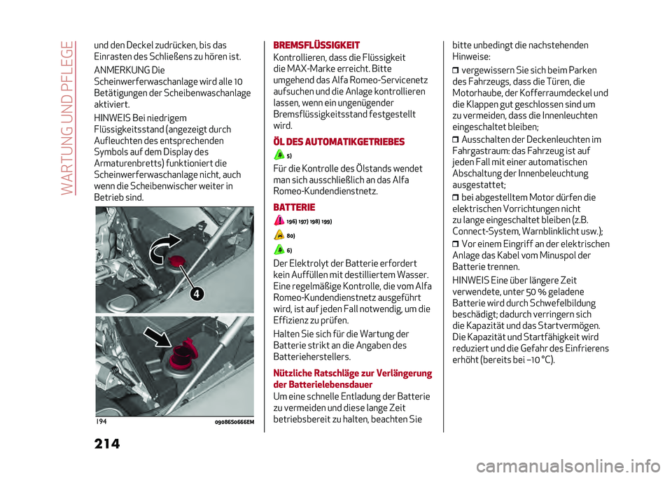 Alfa Romeo Giulia 2020  Betriebsanleitung (in German) �����*�@�1�0��@�1���2� �-�,�0�,
������ ��	� ��	�&��	� �����#�&��	�� ���
 ���
�,�����
��	� ��	�
 ��&����	�$�	��
 �� ��%��	� ��
��
��1�.�,��3�@�1�0 �