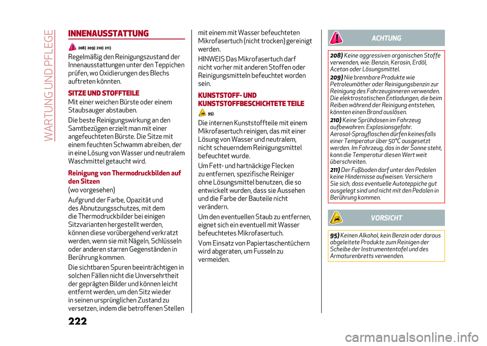 Alfa Romeo Giulia 2020  Betriebsanleitung (in German) �����*�@�1�0��@�1���2� �-�,�0�,
�������������������	
�D�<�?�A �D�<�F�A �D�@�<�A �D�@�@�A
��	��	����$�� ��	� ��	��������
���
���� ��	�
�
���	����
