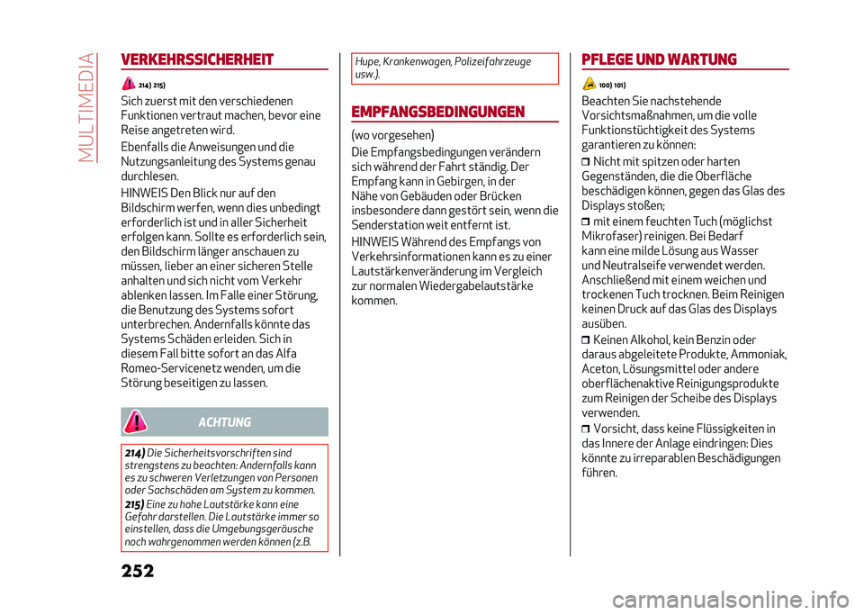 Alfa Romeo Giulia 2020  Betriebsanleitung (in German) ��.�@�-�*�
�.�,��
�
������
����
�������
����
�D�@�B�A �D�@�E�A
���&� ���	��
� ��� ��	� �!�	��
�&���	��	��	�
� ��������	� �!�	������ ���&��	�� 