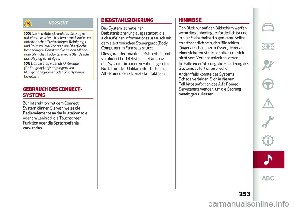 Alfa Romeo Giulia 2020  Betriebsanleitung (in German) ����
�������
��"�"� �/�� ����
���
��
�� ��
� ��� �/���$�
��9 �
��
��� ���
�� �������
�! �������
��
 ��
� ��������

��
����������